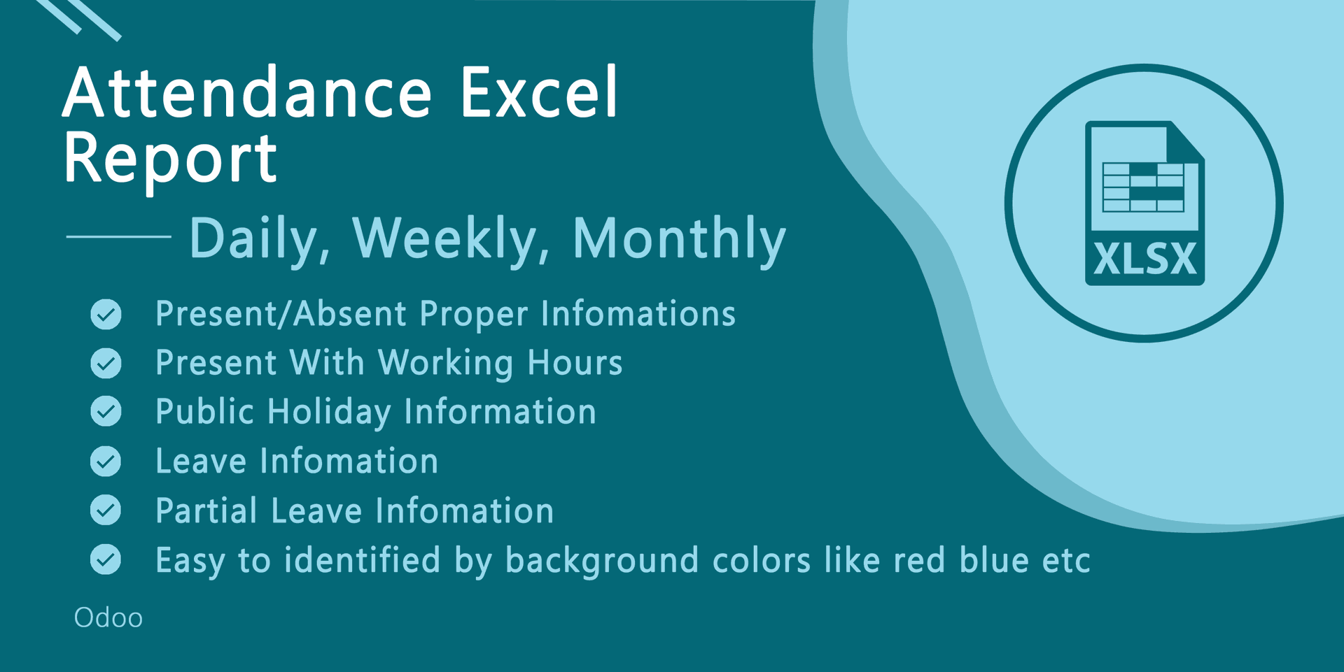 Attendance Excel Report - Daily, Weekly, Monthly
