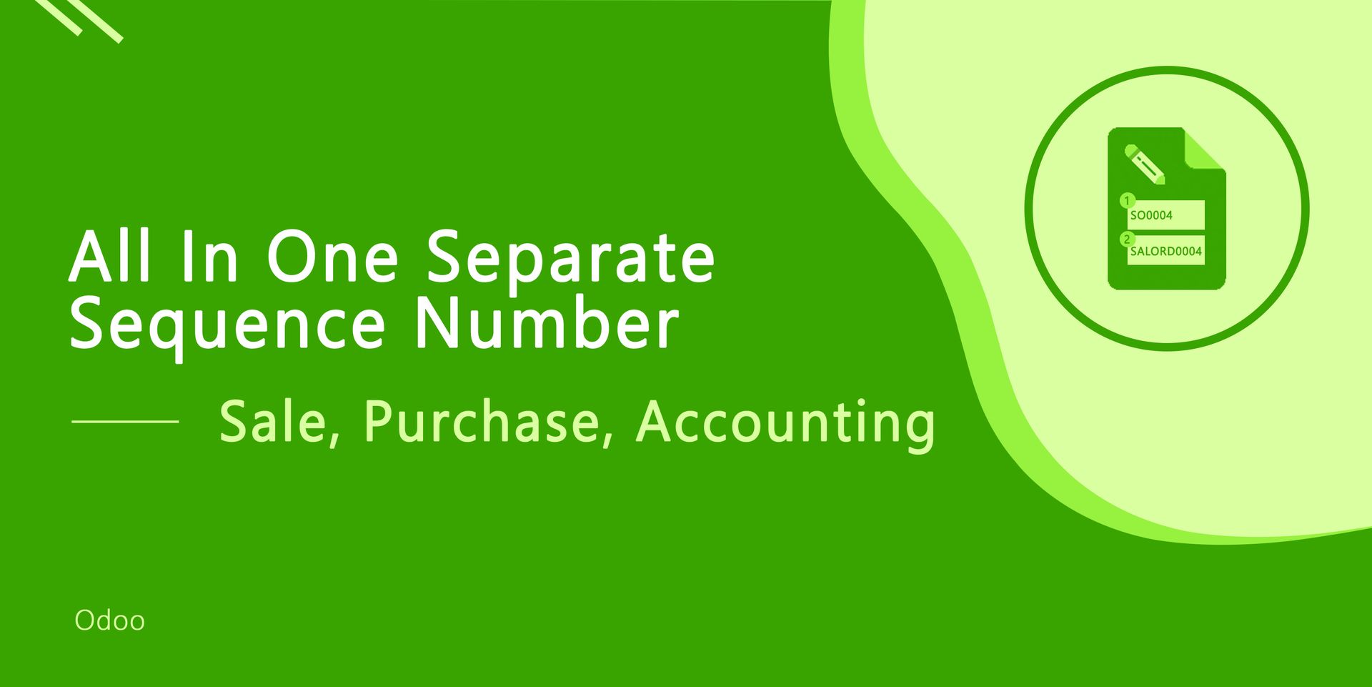 Separate Sequence Number - Accounting, Purchase, Sale
