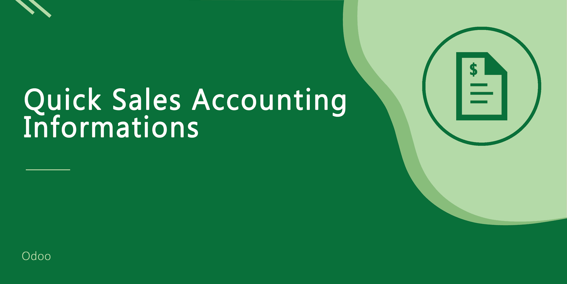 Quick Sale Accounting Informations
