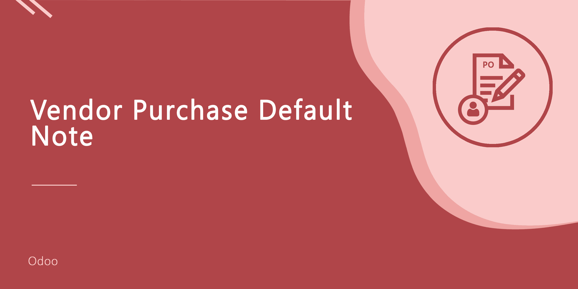 Vendor Purchase Default Note
