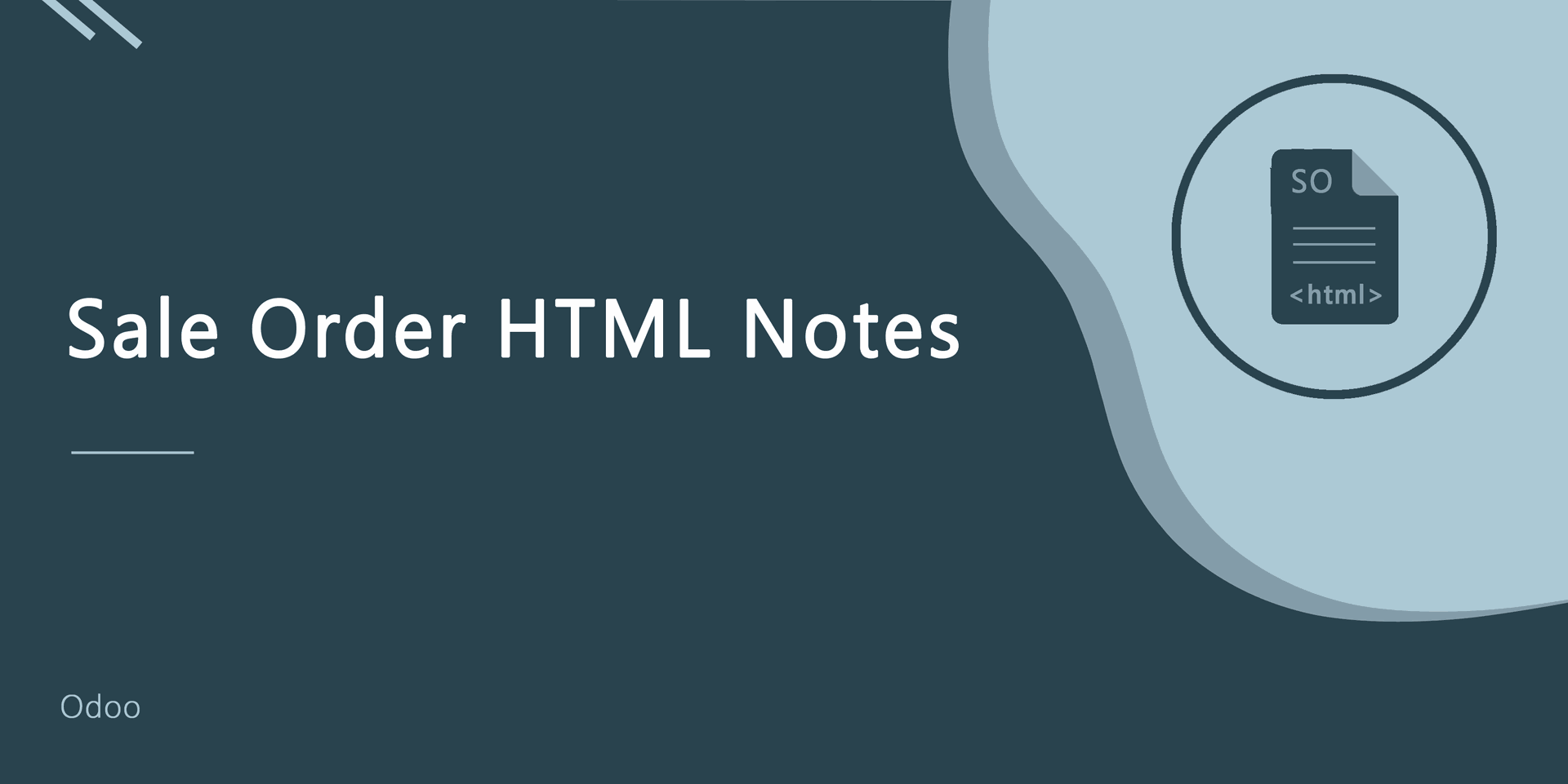 Sale Order HTML Notes
