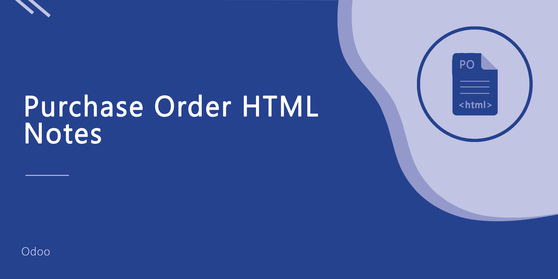 Purchase Order HTML Notes