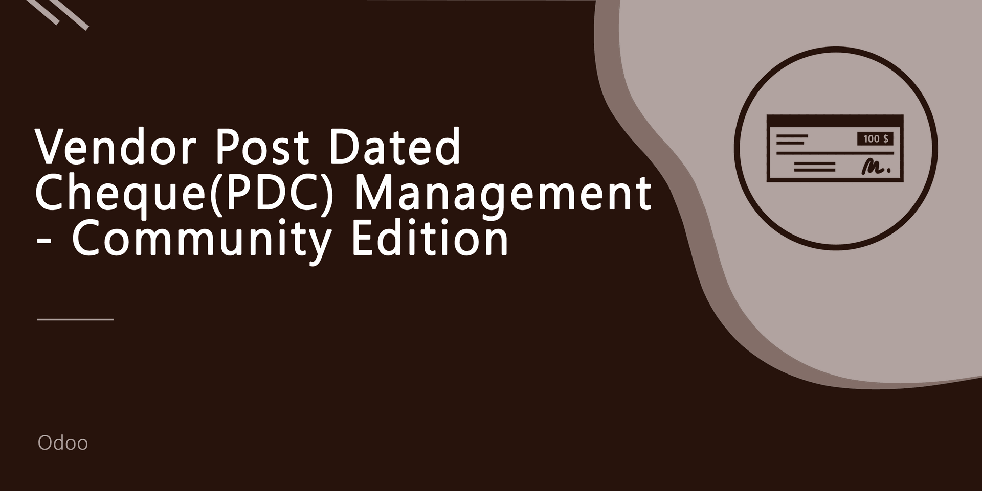 Vendor Post-Dated Cheque (PDC) Management
