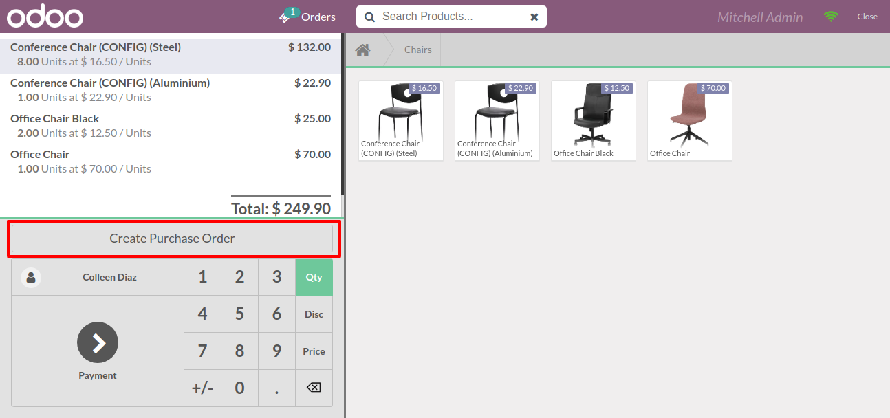 Create Purchase Order From Point Of Sale Odoo