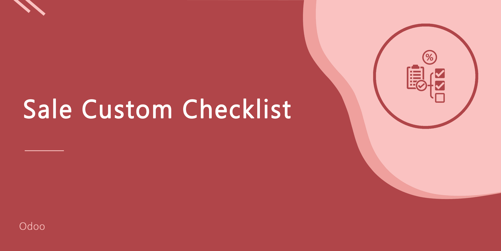 Sale Order Custom Checklist
