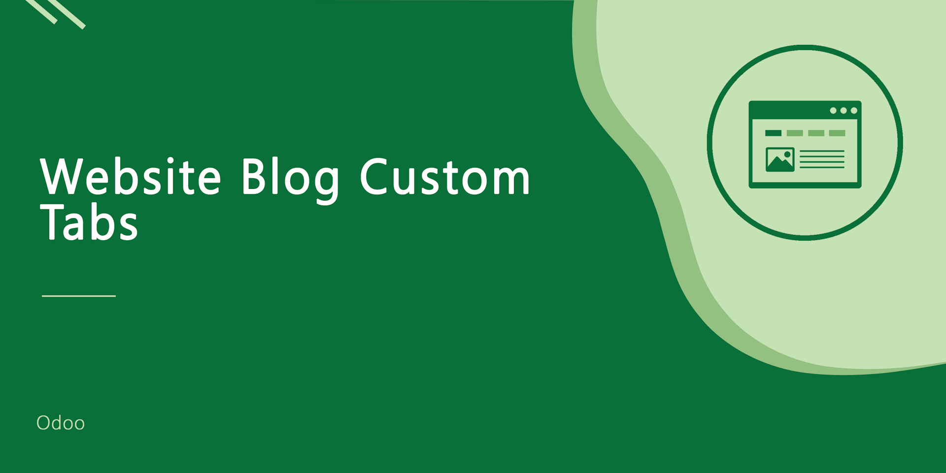Website Blog Custom Tab
