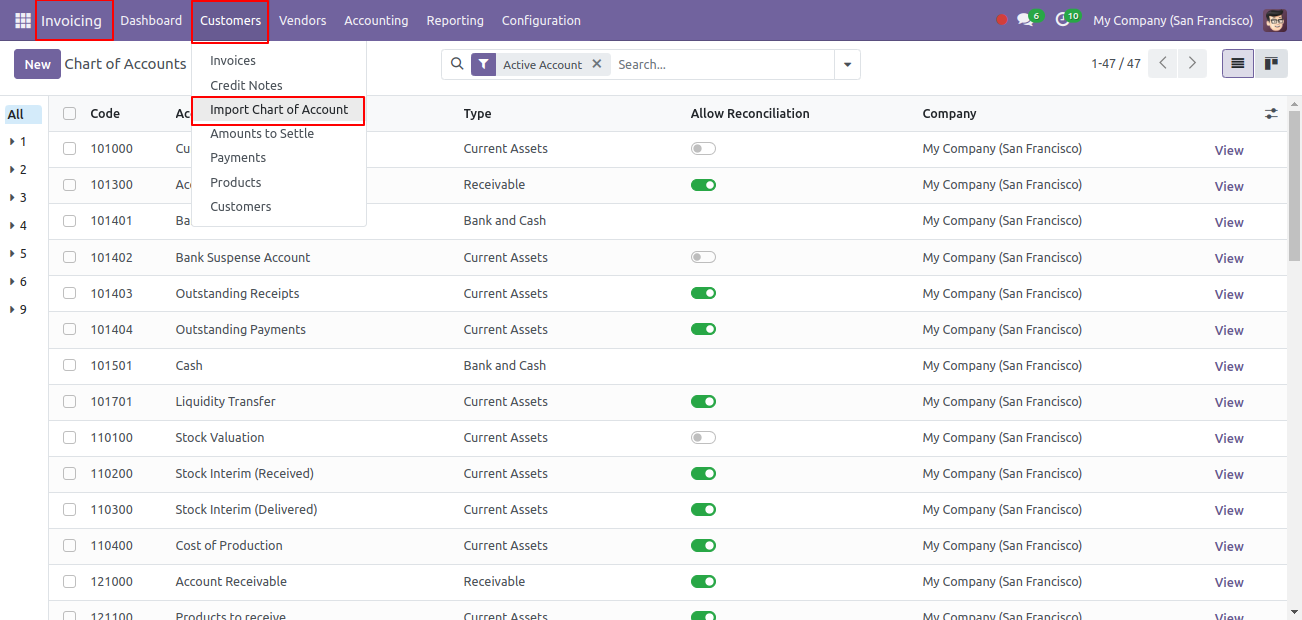 Import Chart Of Account From CSV File | Import Chart Of Account From ...