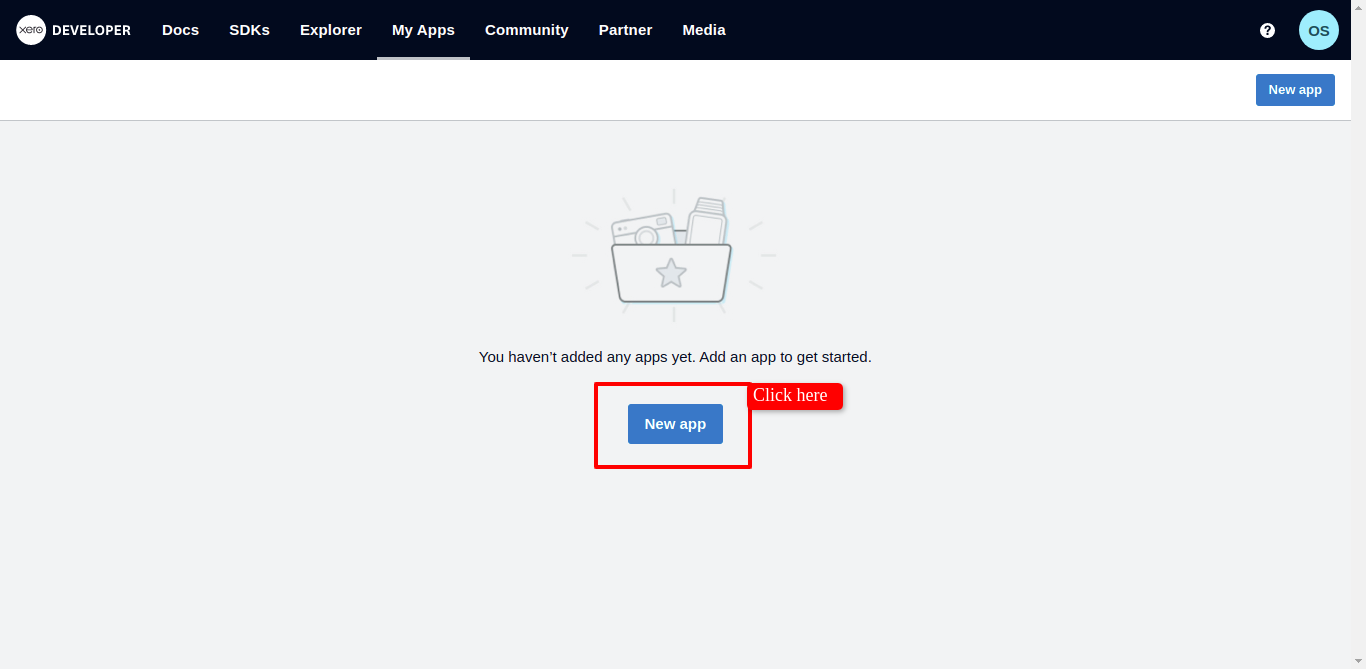 Create new app in Xero Developer Console