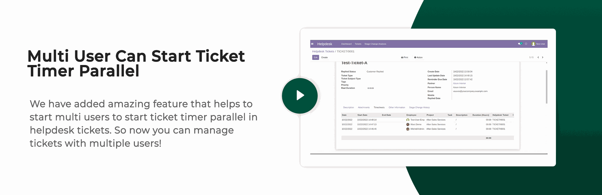 Multi User Can Start Ticket Timer Parallel