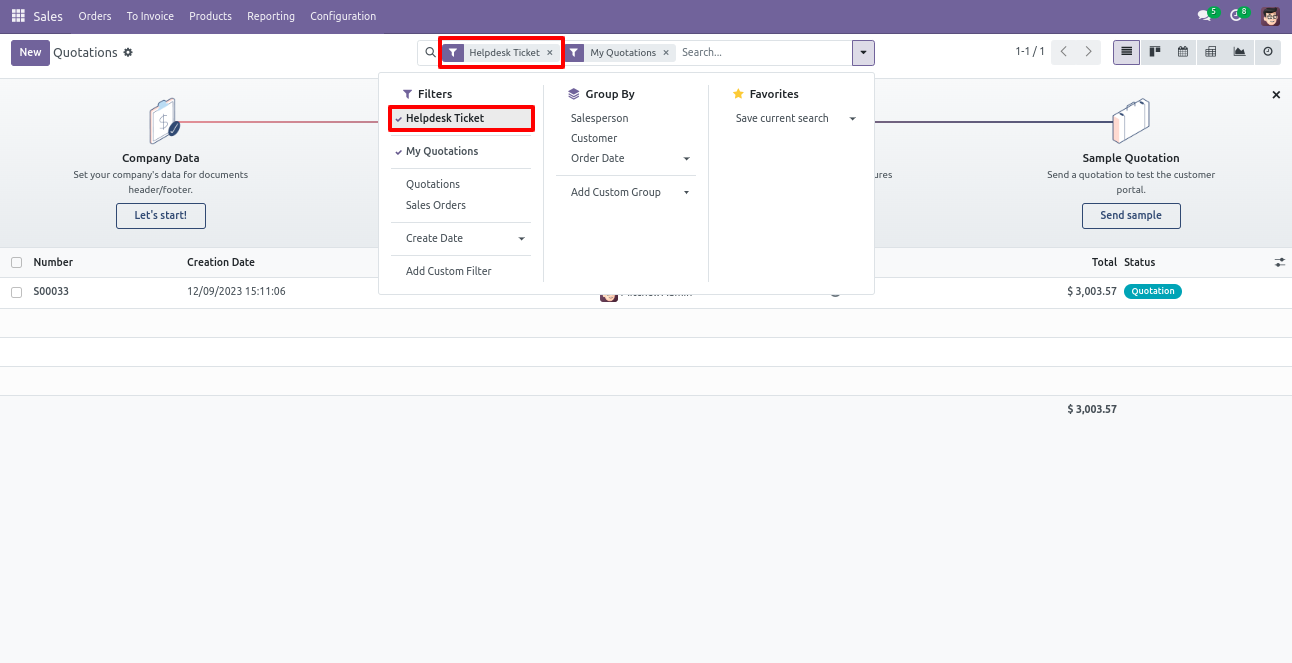 Filter sale orders by linked Helpdesk tickets