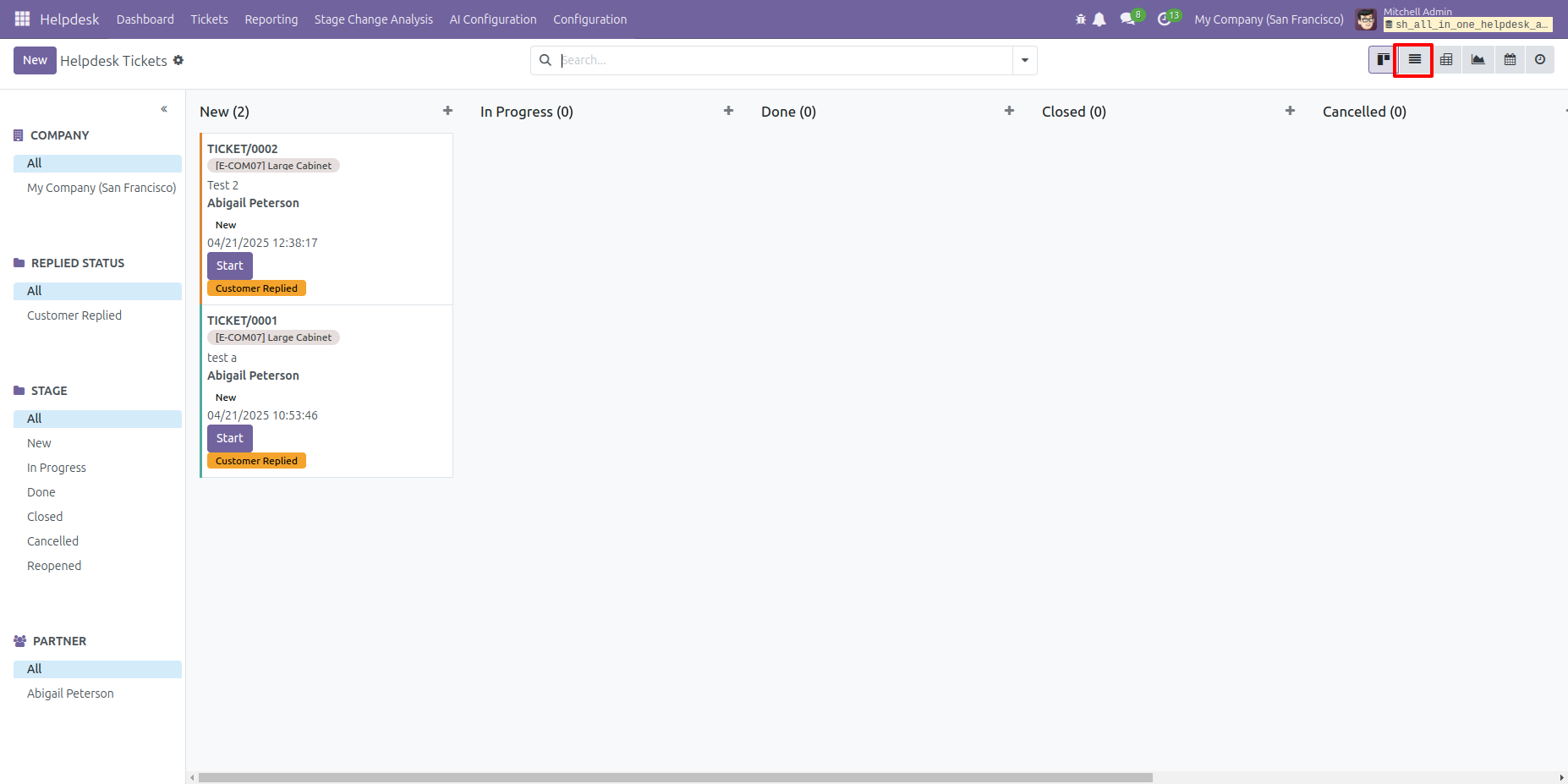 Helpdesk Tree View option