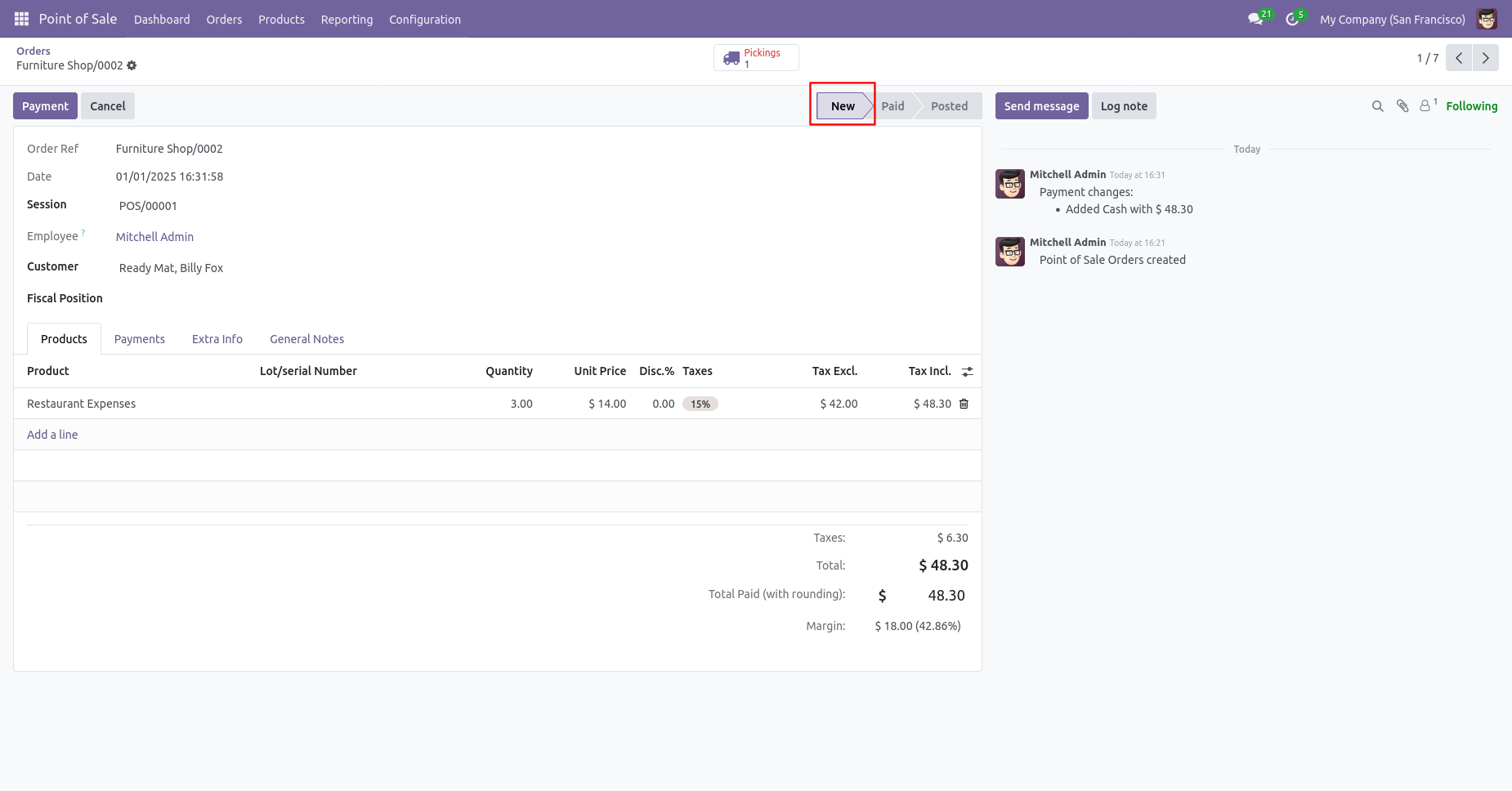 POS invoice reset to draft