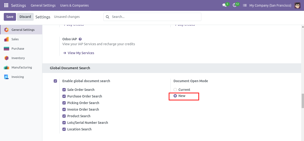 Setting to open scanned documents in a new window