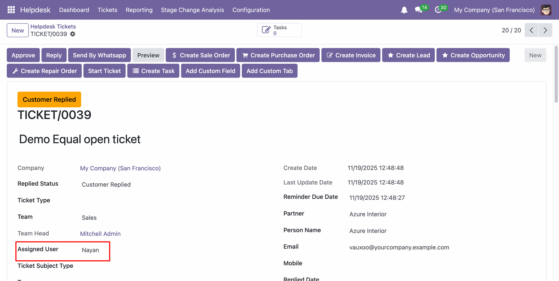Assign a user to the Helpdesk team