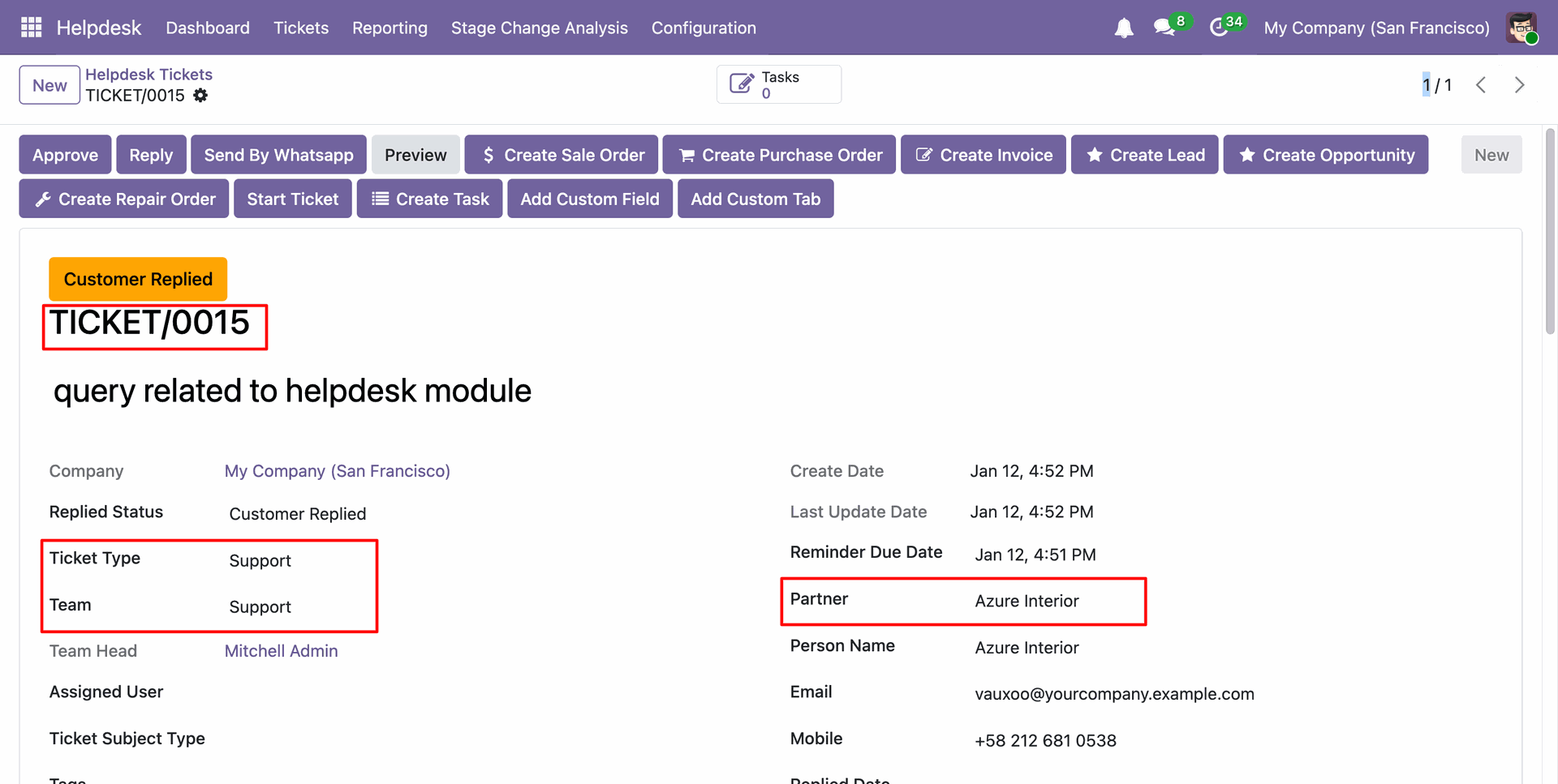 Create a new Helpdesk ticket