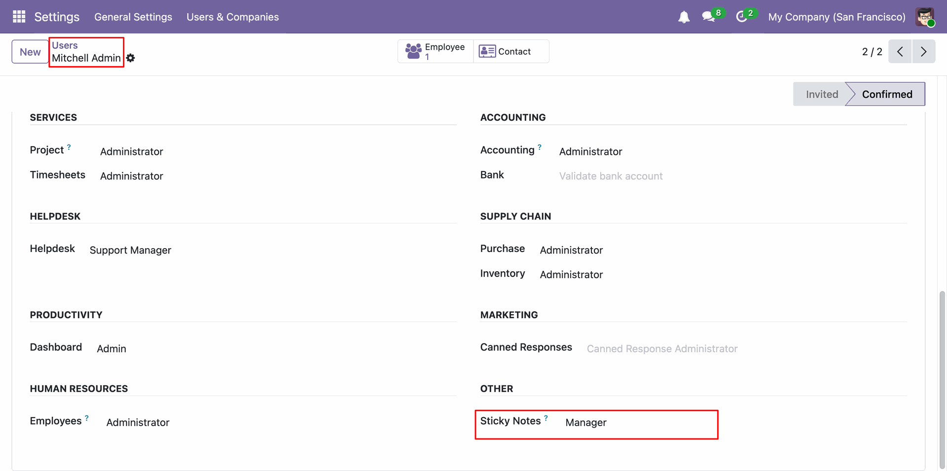 Configure Manager access for Sticky Notes users