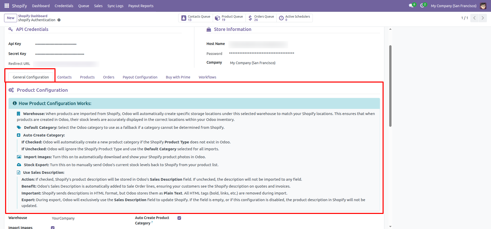 Import Products interface screenshot
