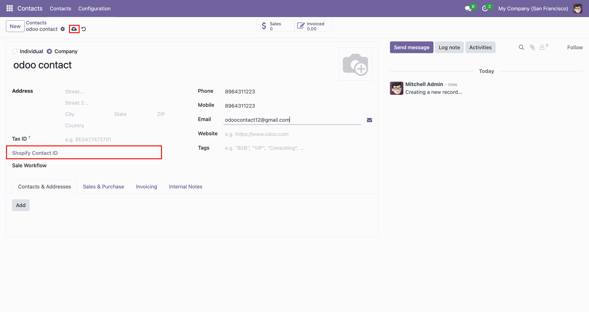 Export Contacts interface screenshot
