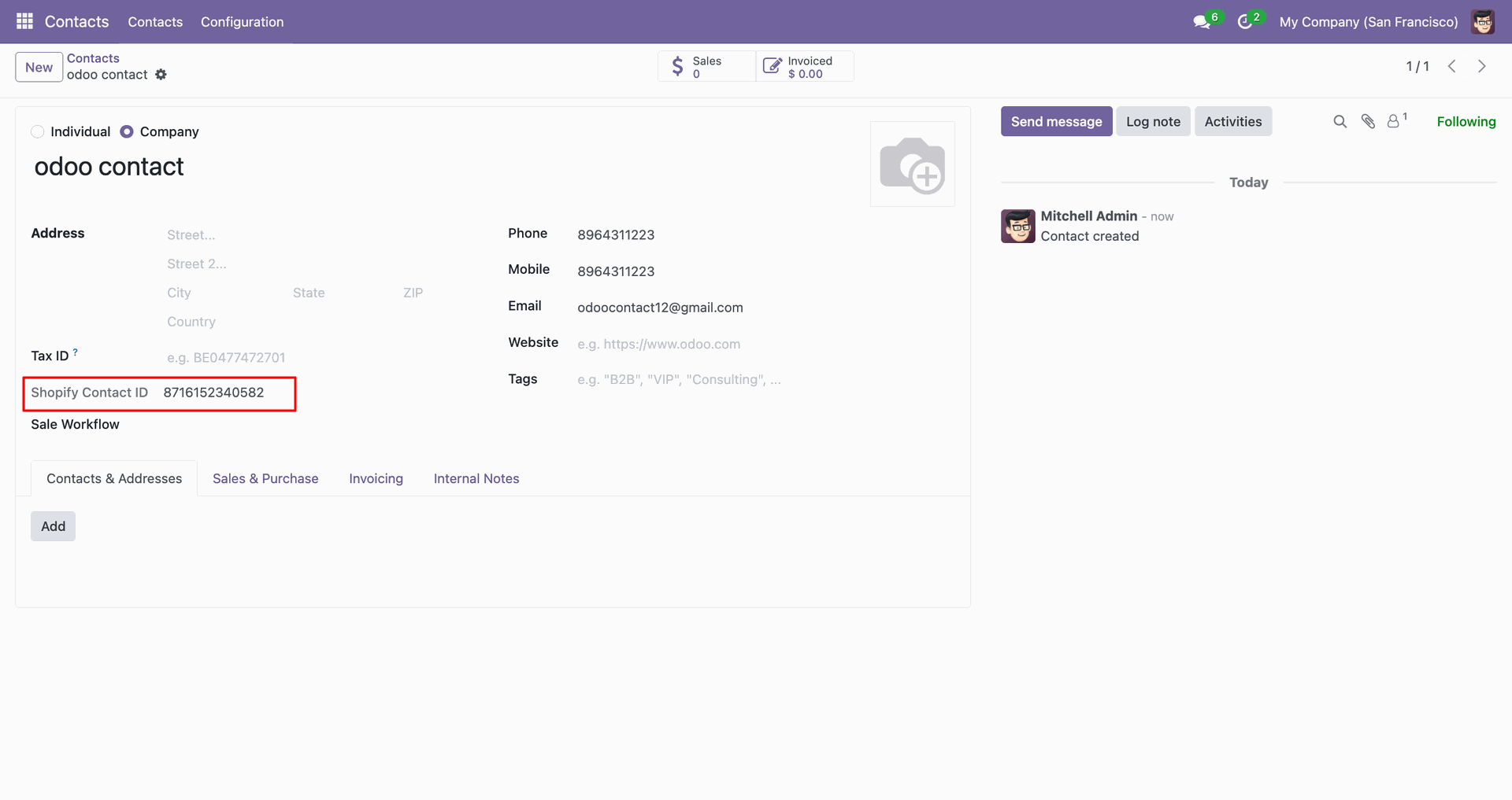 Export Contacts interface screenshot
