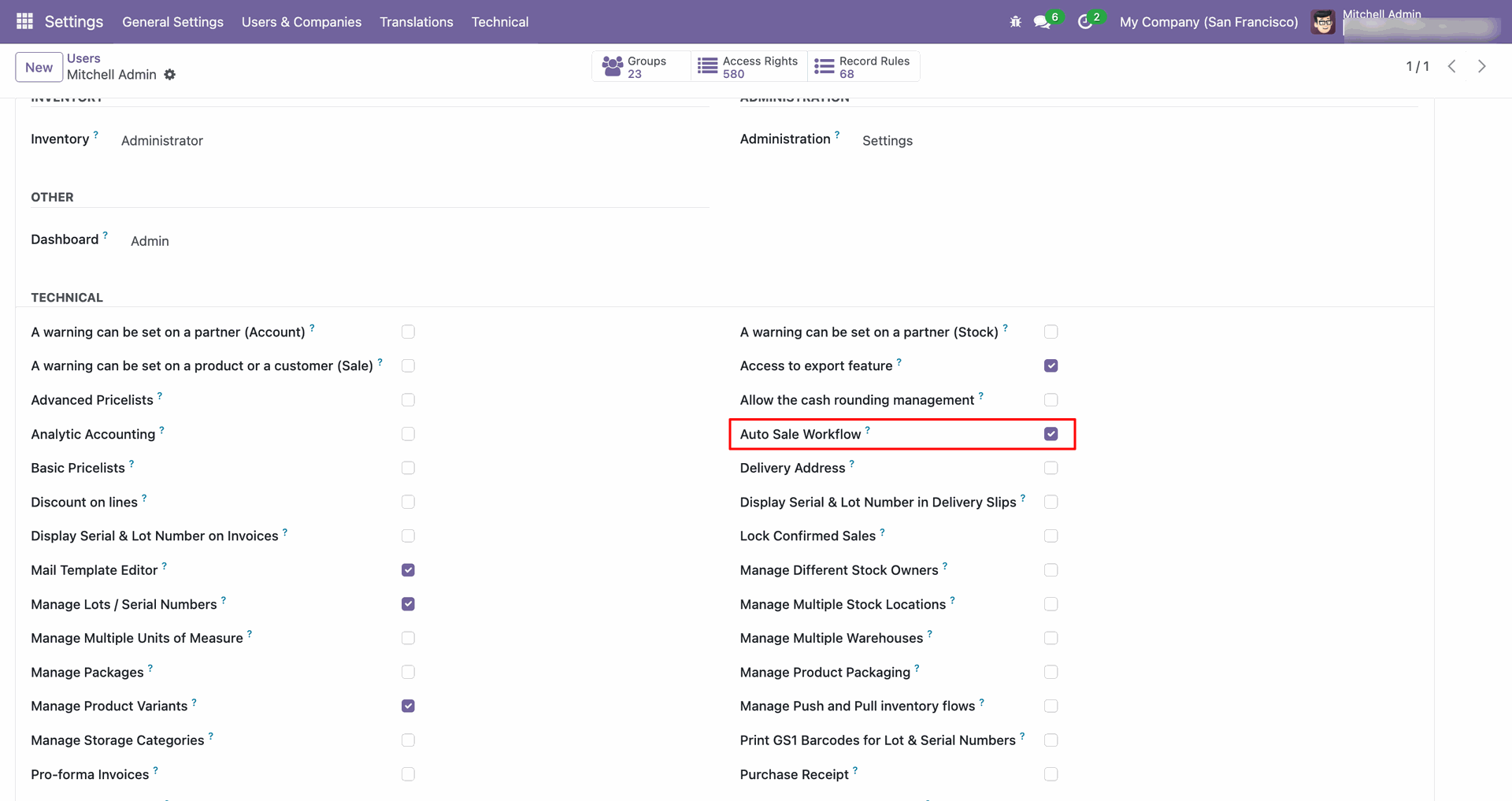 Auto Sale Workflow interface screenshot