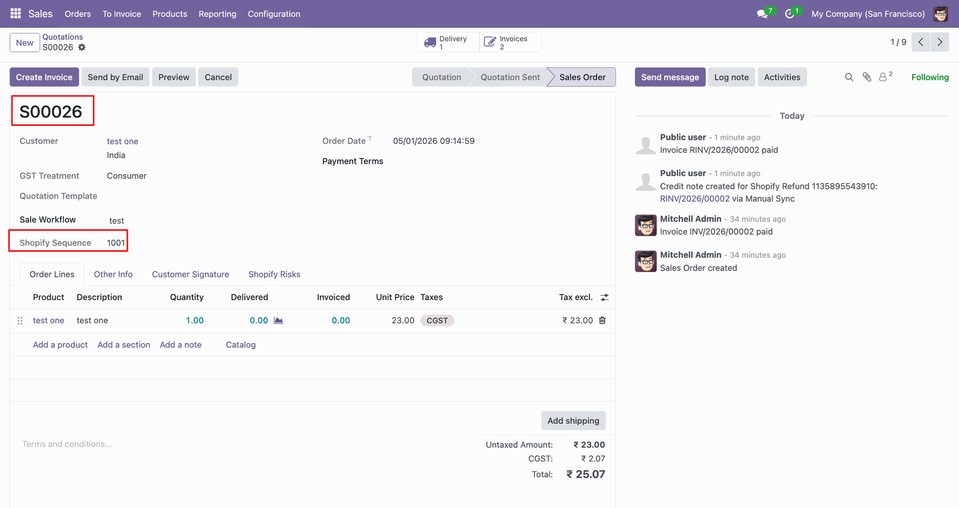 Import Refund Orders interface screenshot