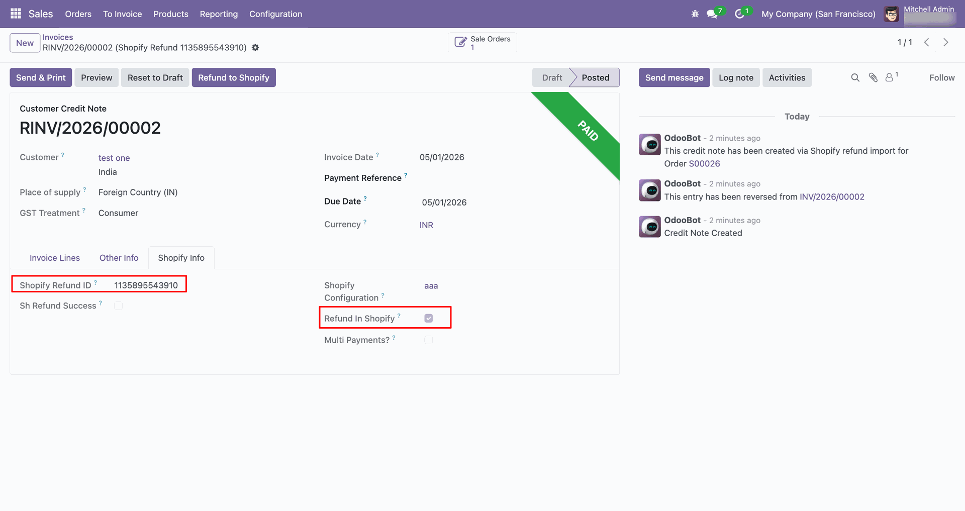 Import Refund Orders interface screenshot