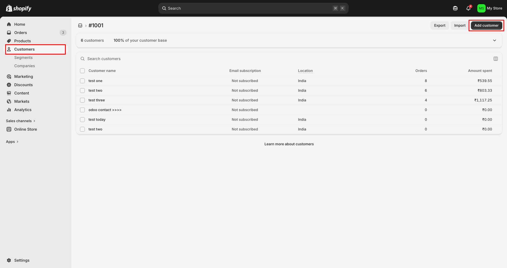 Contacts Create/Update using Webhook interface screenshot