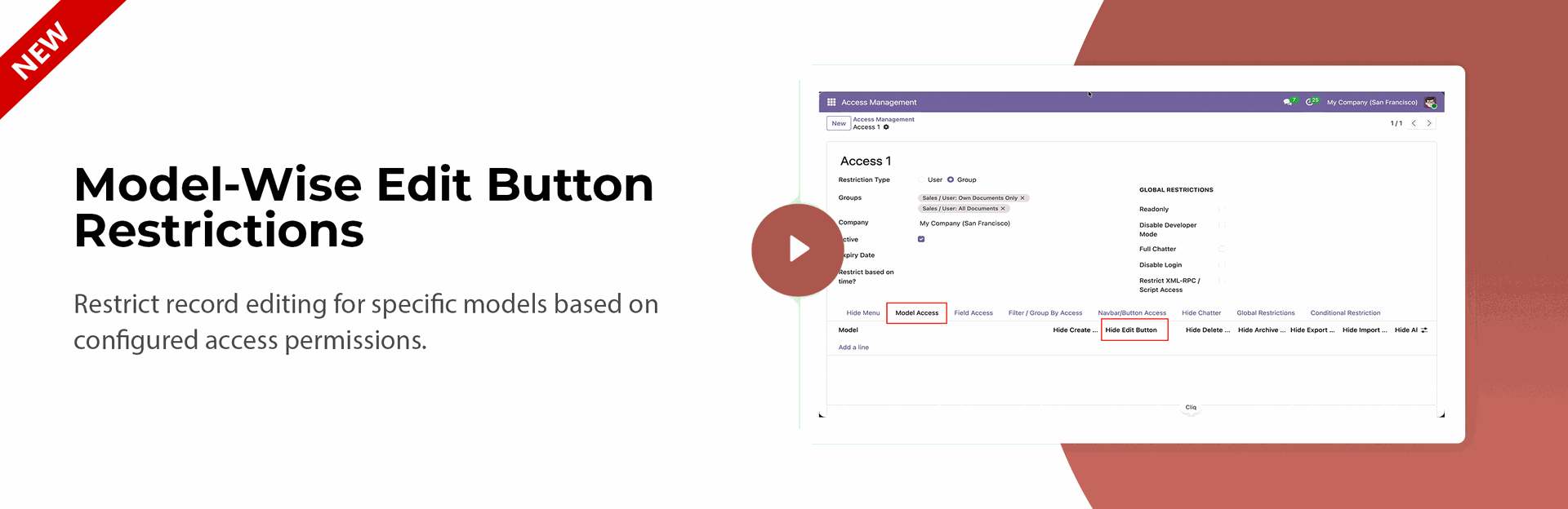 Model-Wise Edit Button Restrictions
