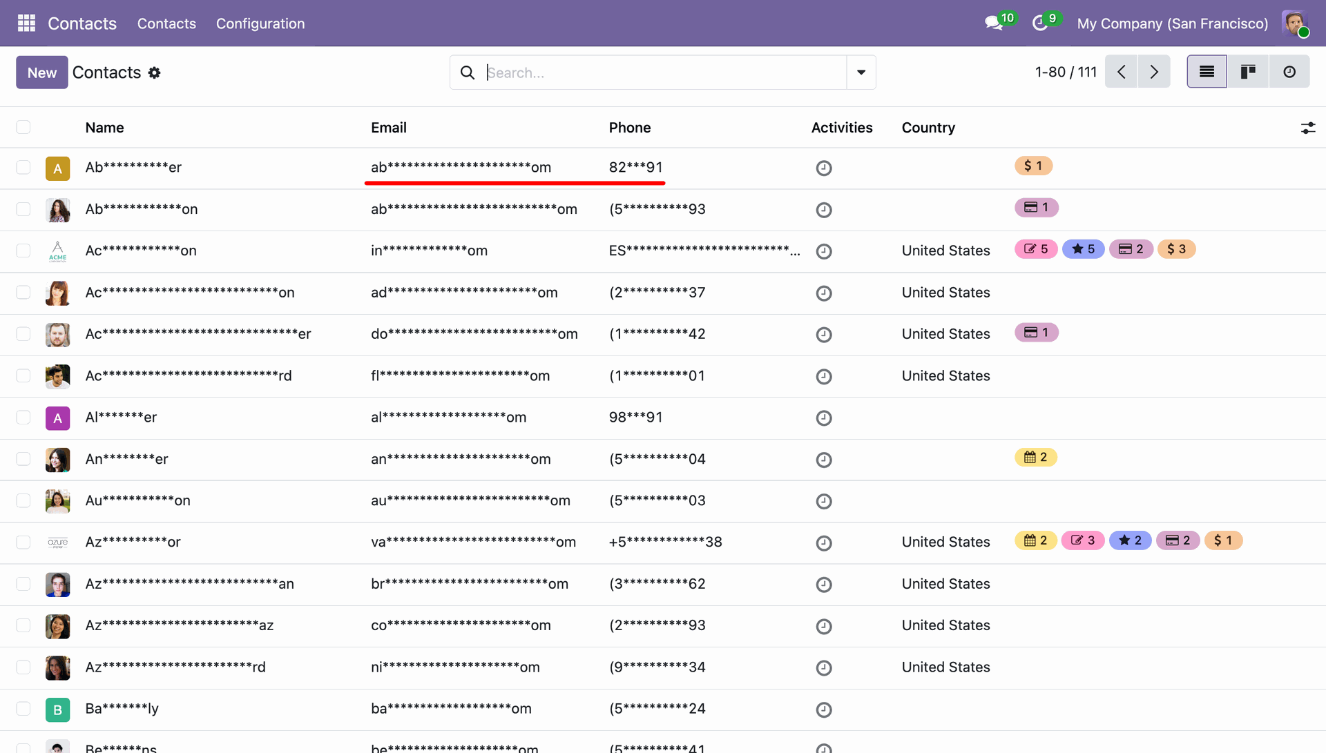 Partial Masking in List View