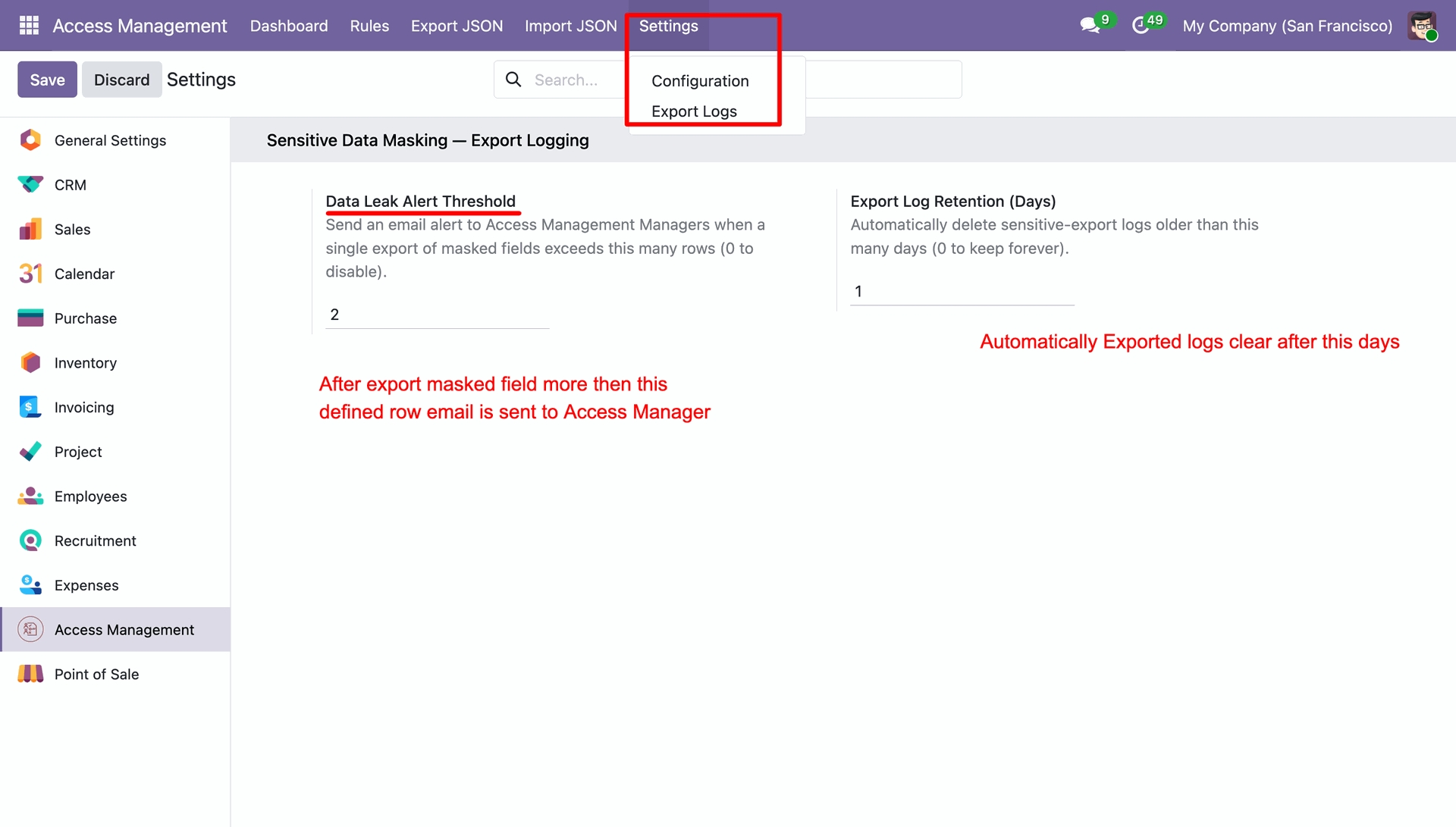 Odoo Security Configuration