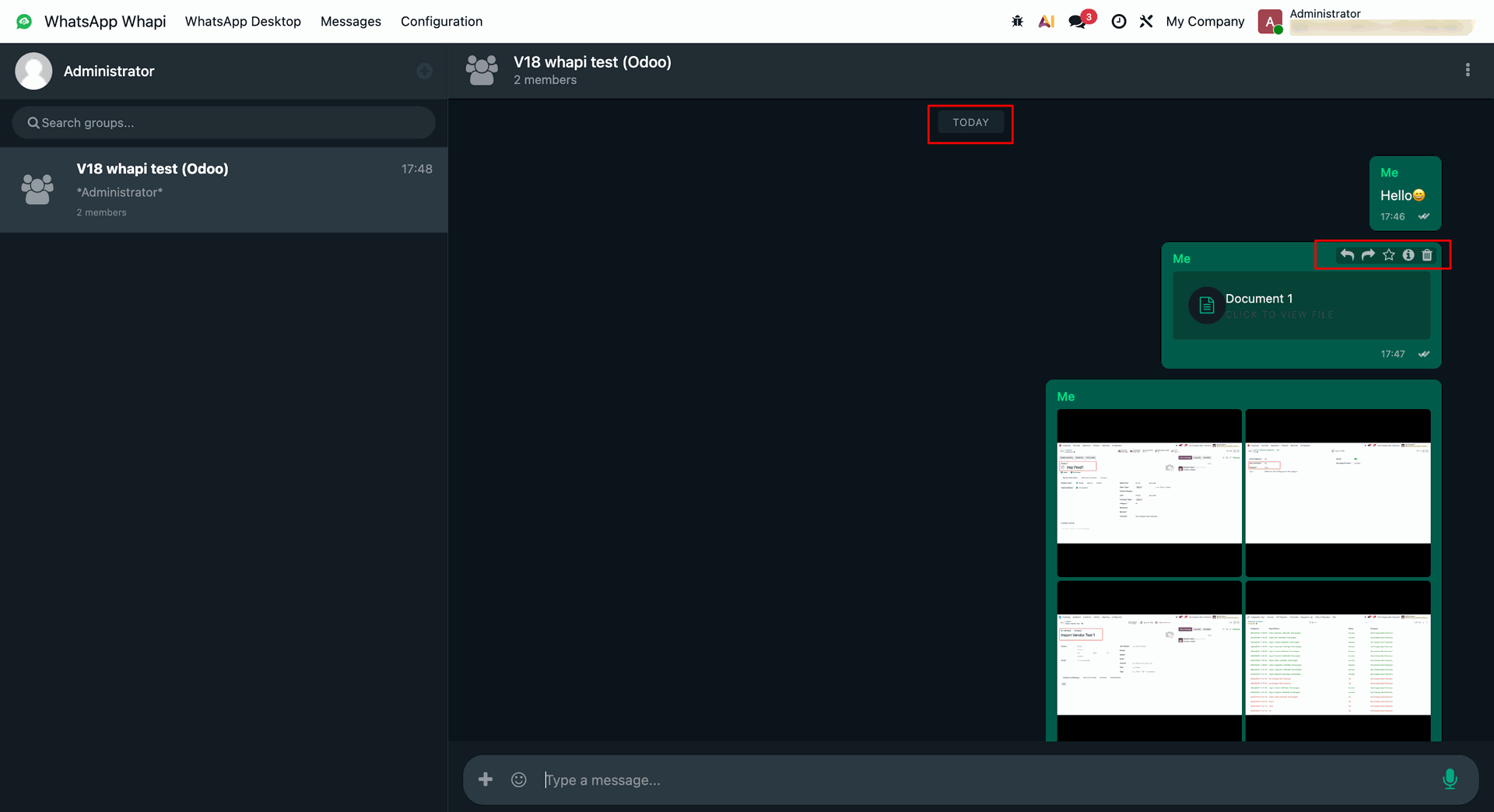 workflow step screen