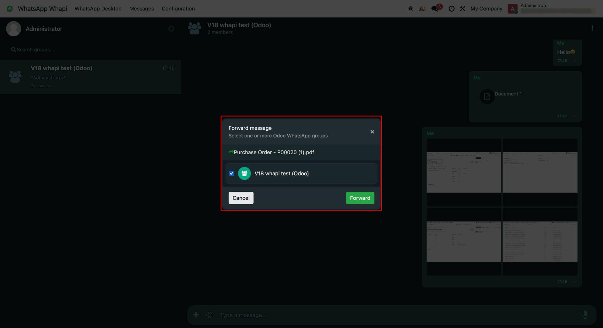 workflow step screen