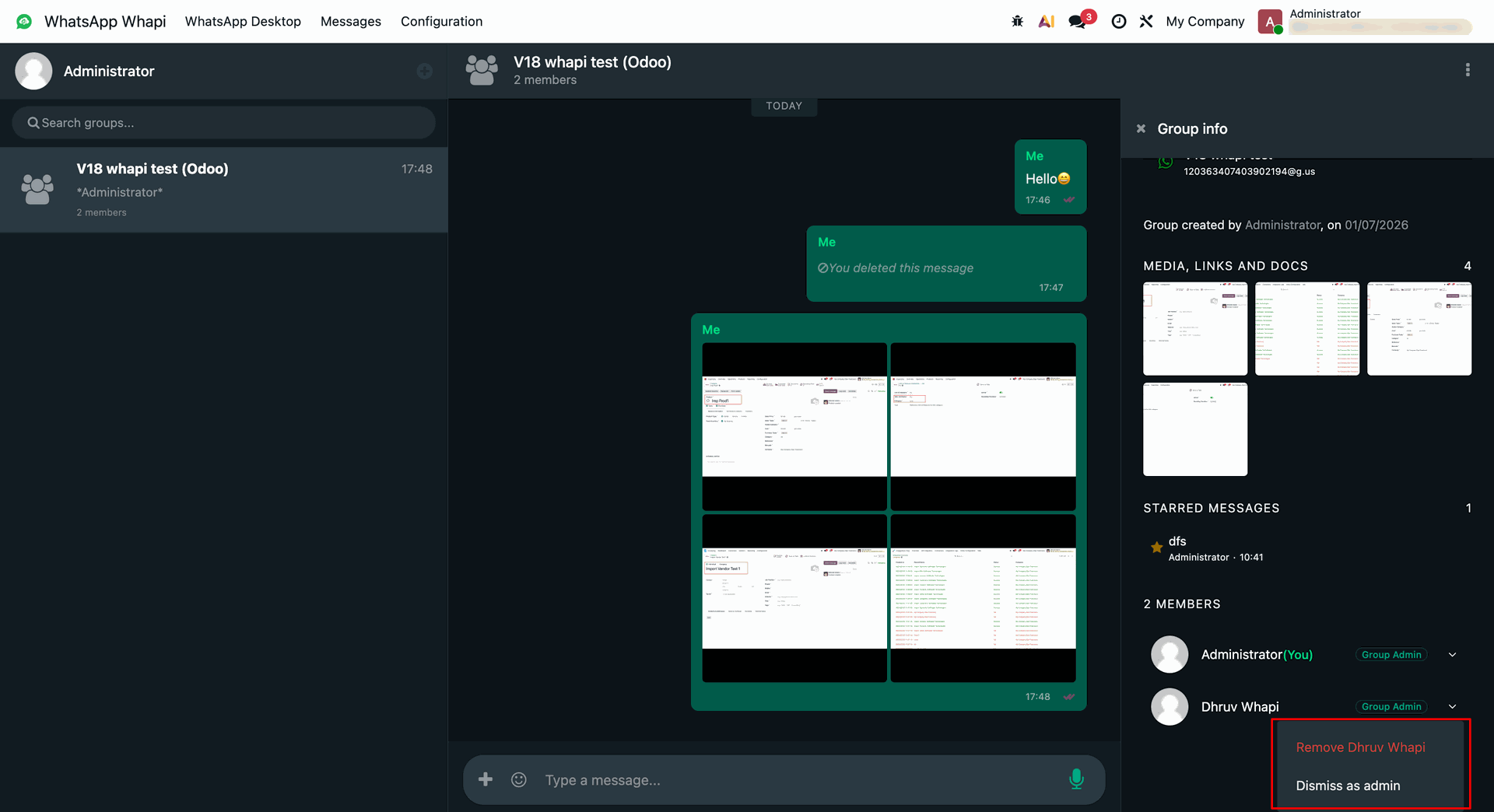 workflow step screen