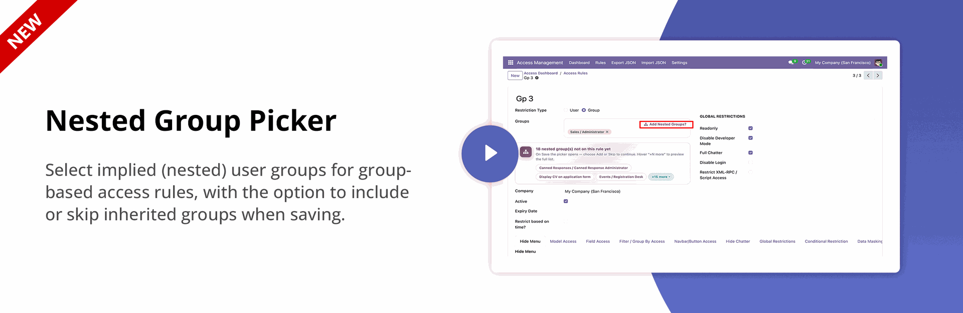 Nested Group Picker