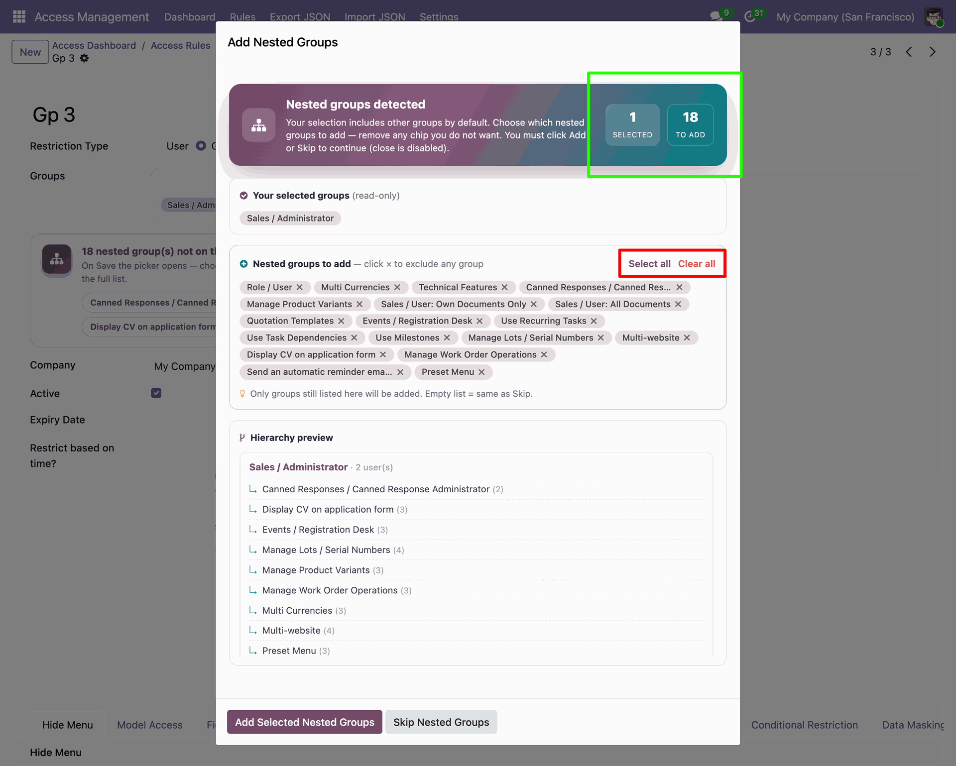 Nested Groups Wizard