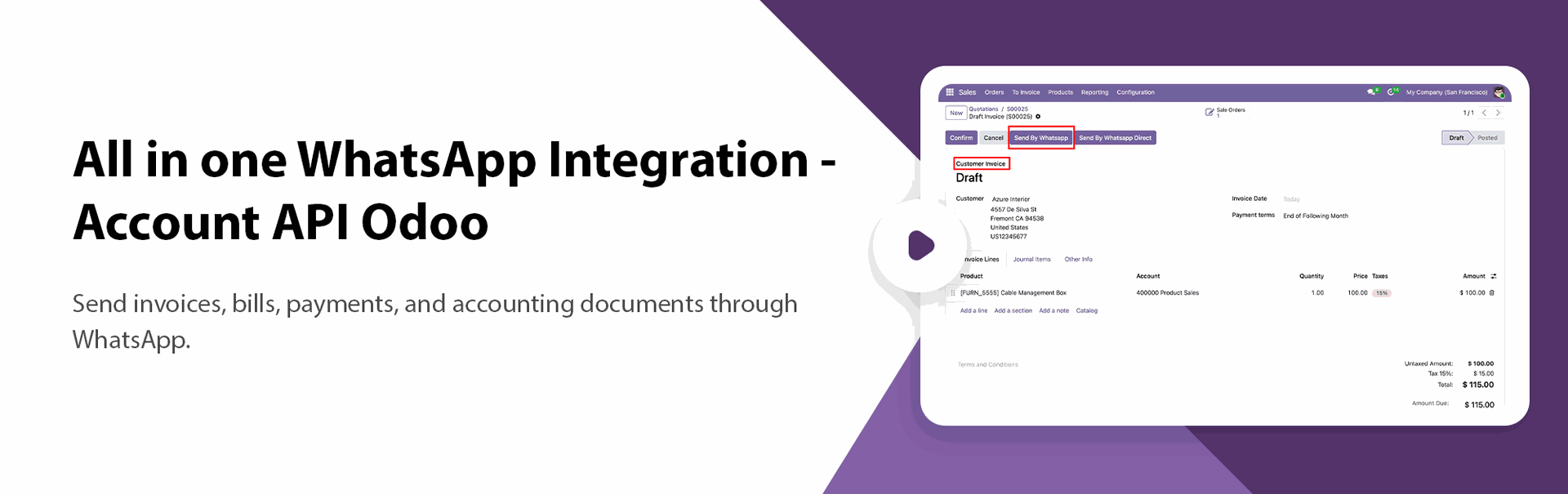 All in one WhatsApp Integration - Account Odoo