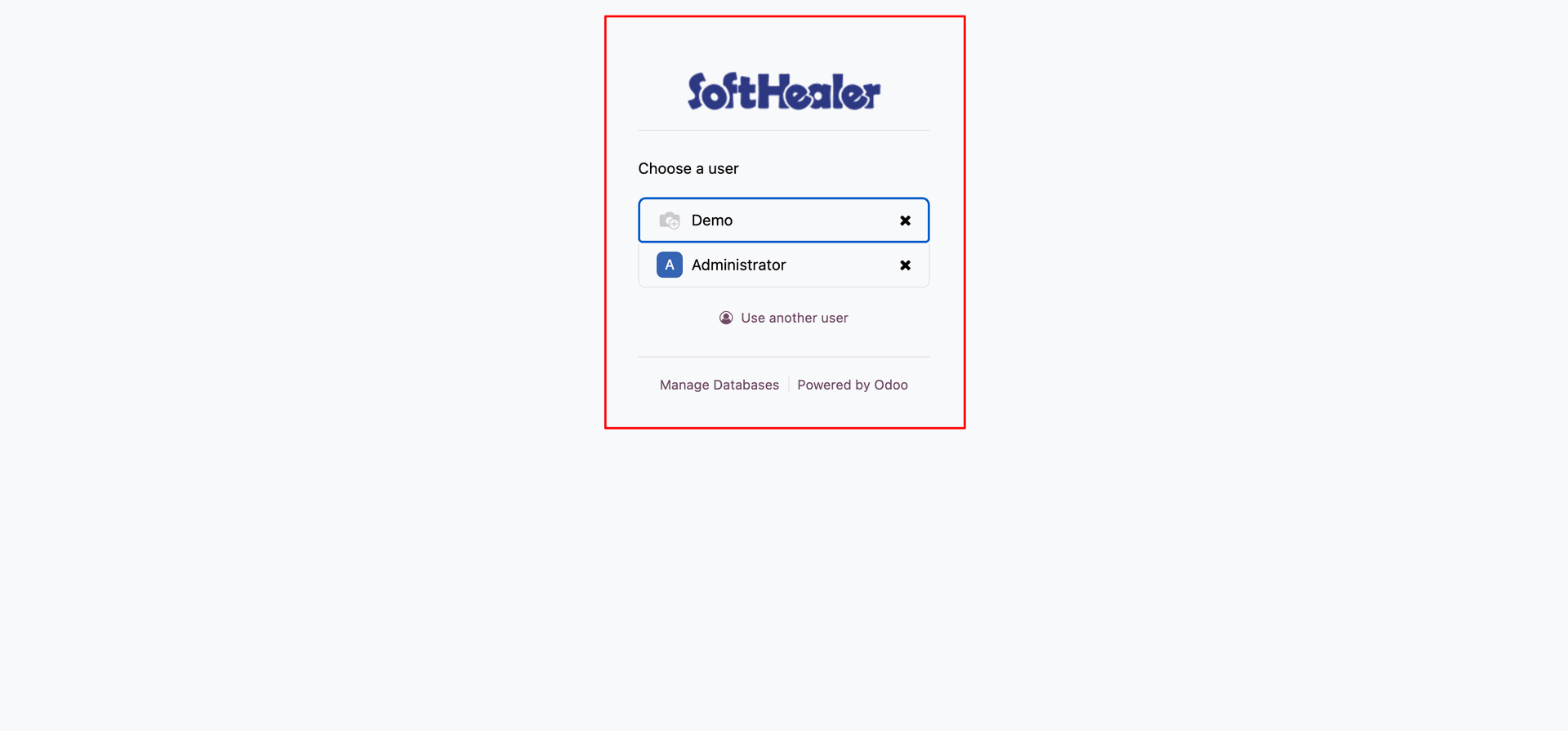Login Page After Closing POS Session