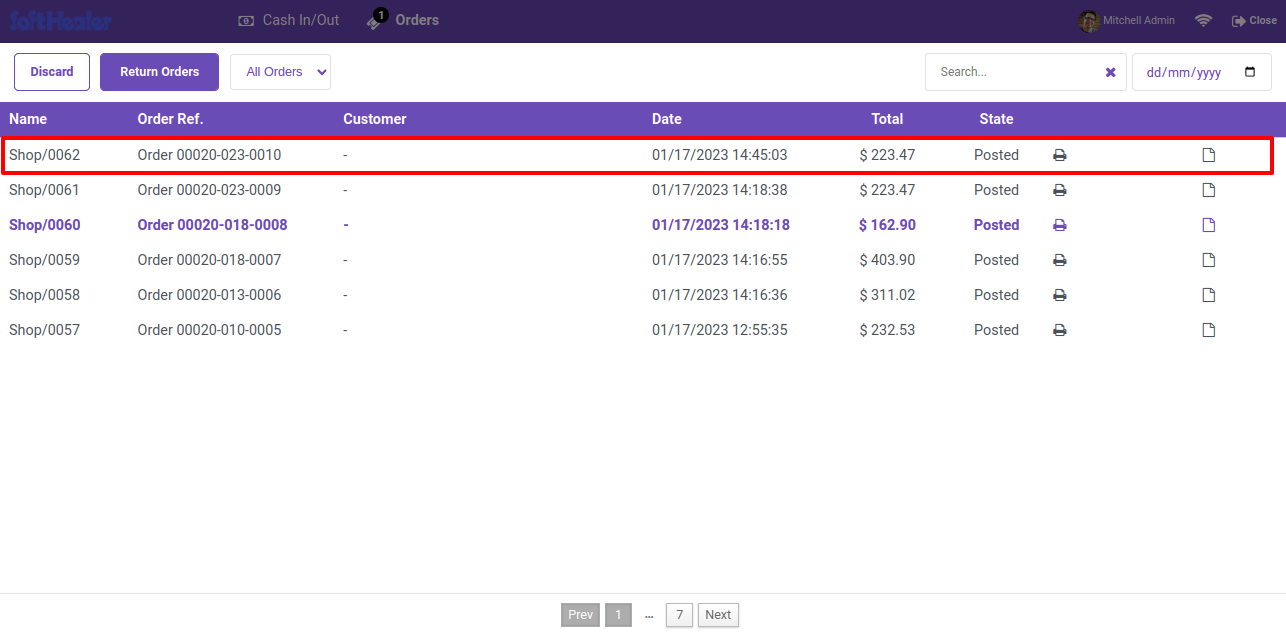 Enable Allow to Reprint Order Setting