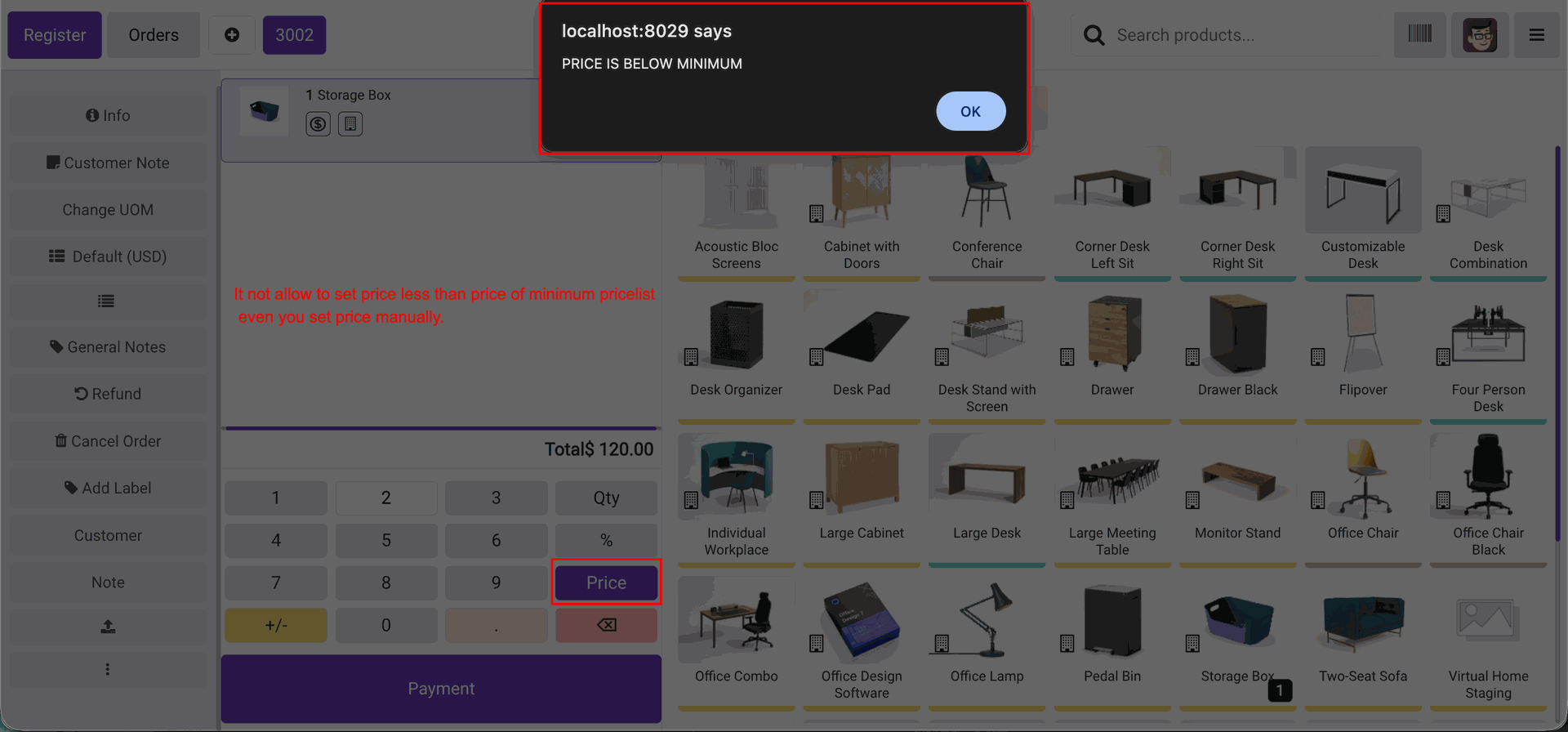 Mobile responsive pricelist view