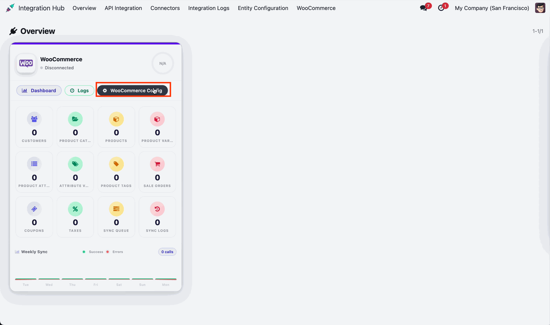 WooCommerce Instance Configuration Settings