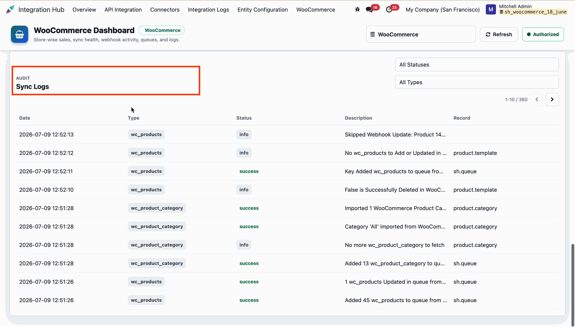 Queue Execution Logs and Error Tracking