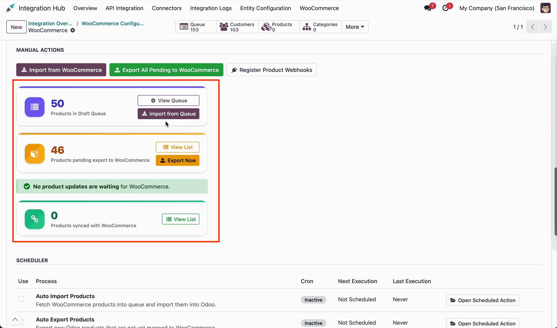 Export Products Options Selection