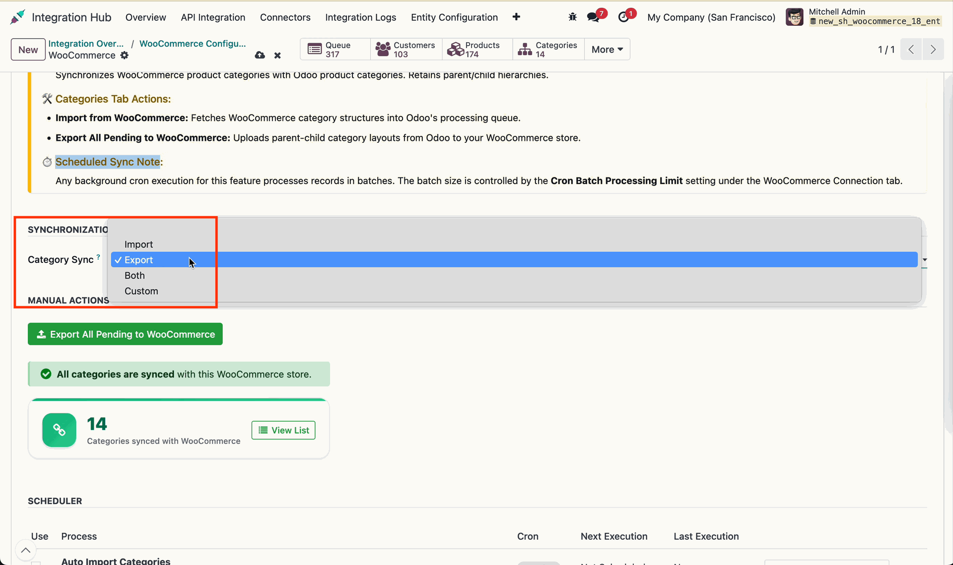 Category Import Instance Selector