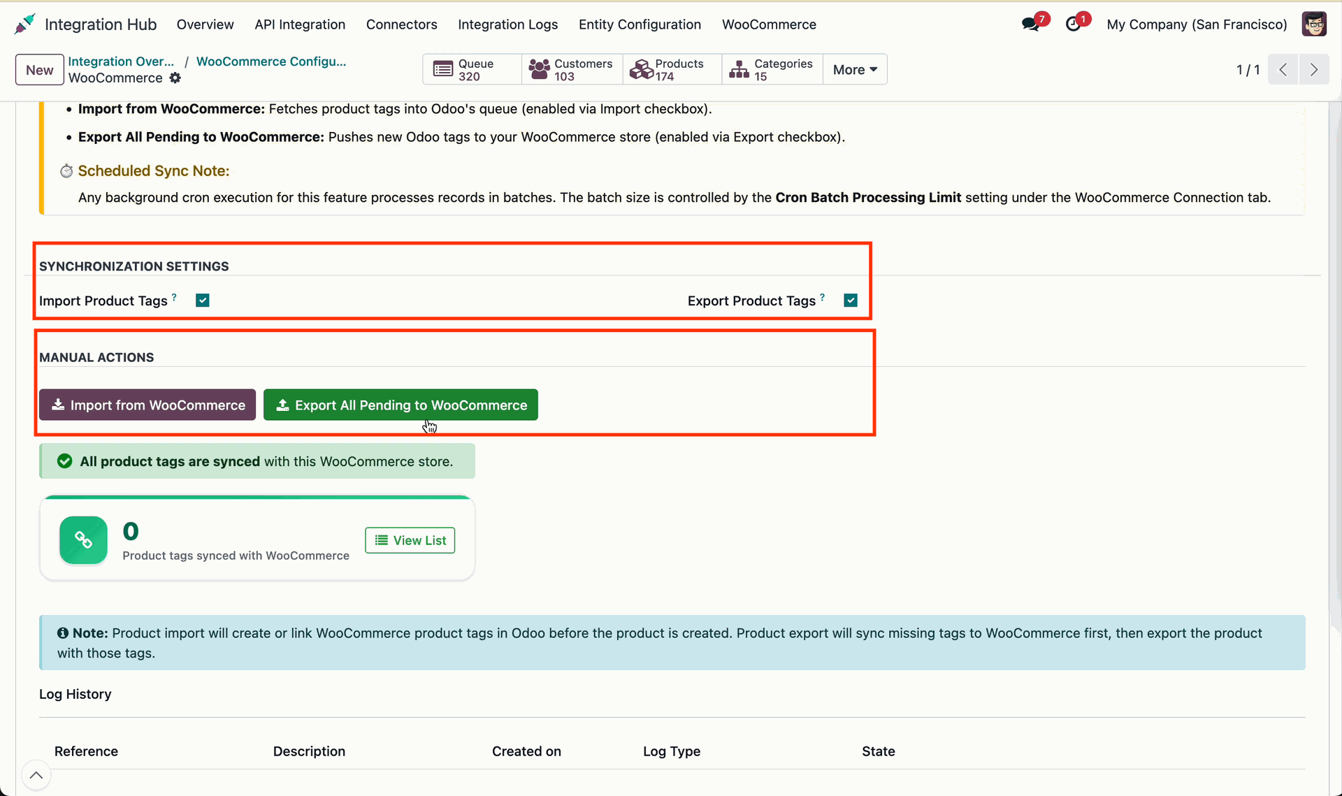 Product Tag Import Execution