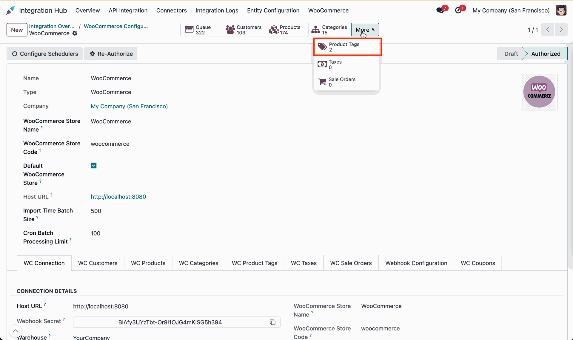 Assign Tags to Product Template