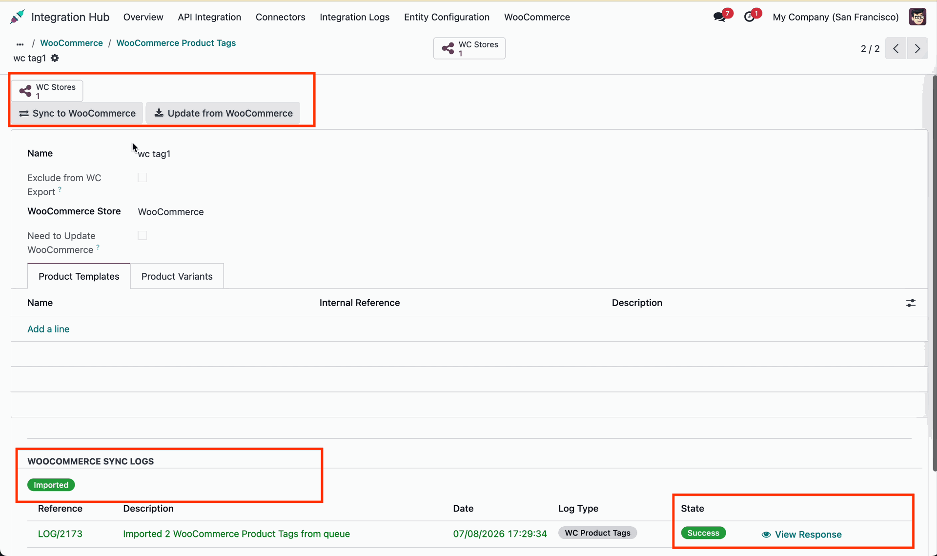 Update Product Tag Details