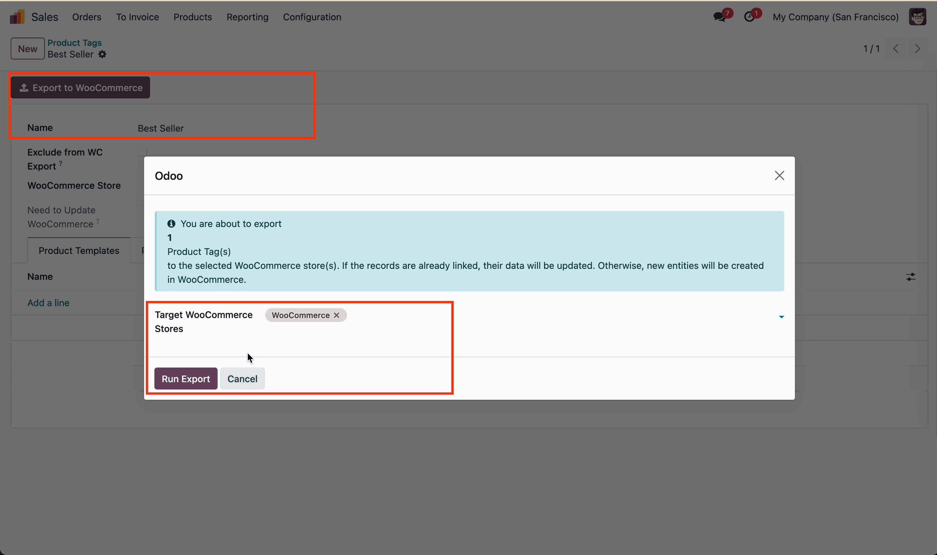 WooCommerce Backend Tag List