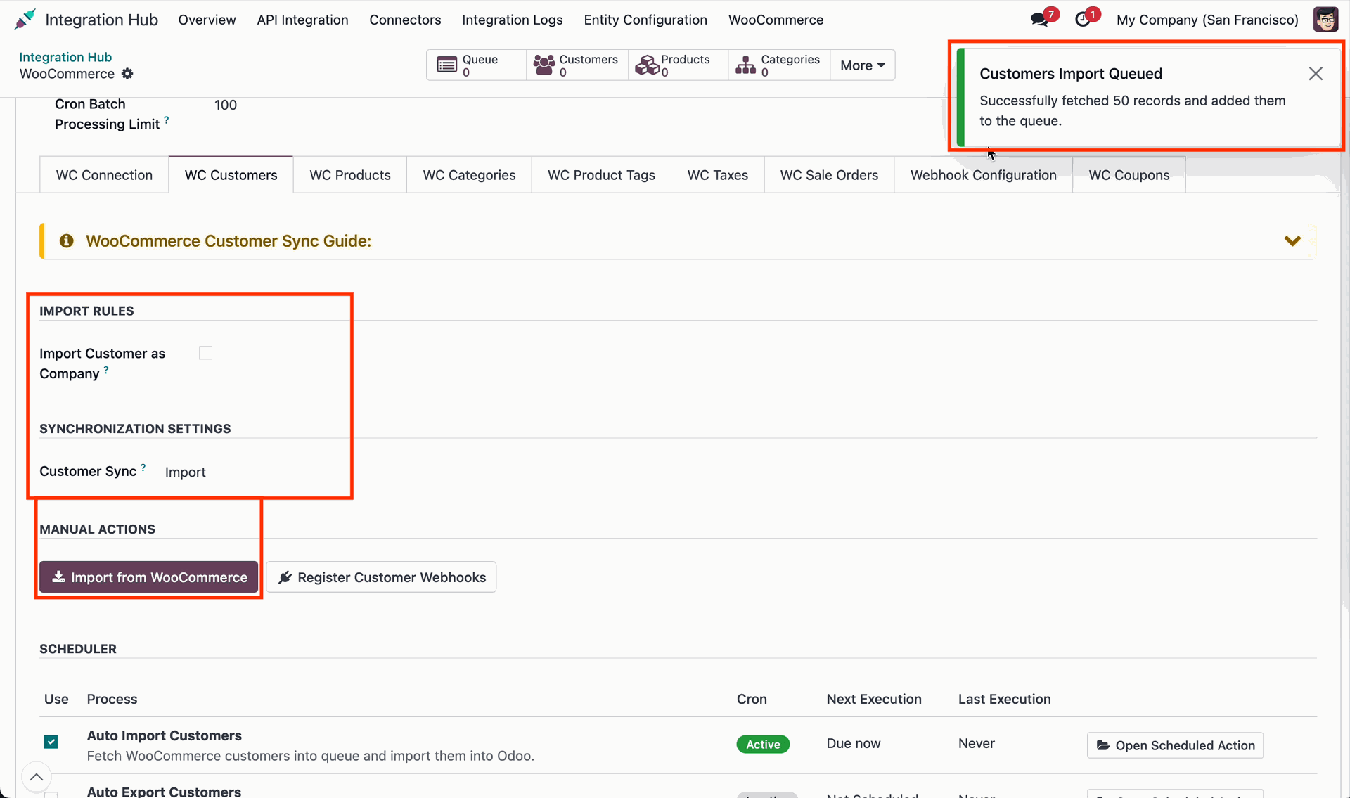 Customer Import Options