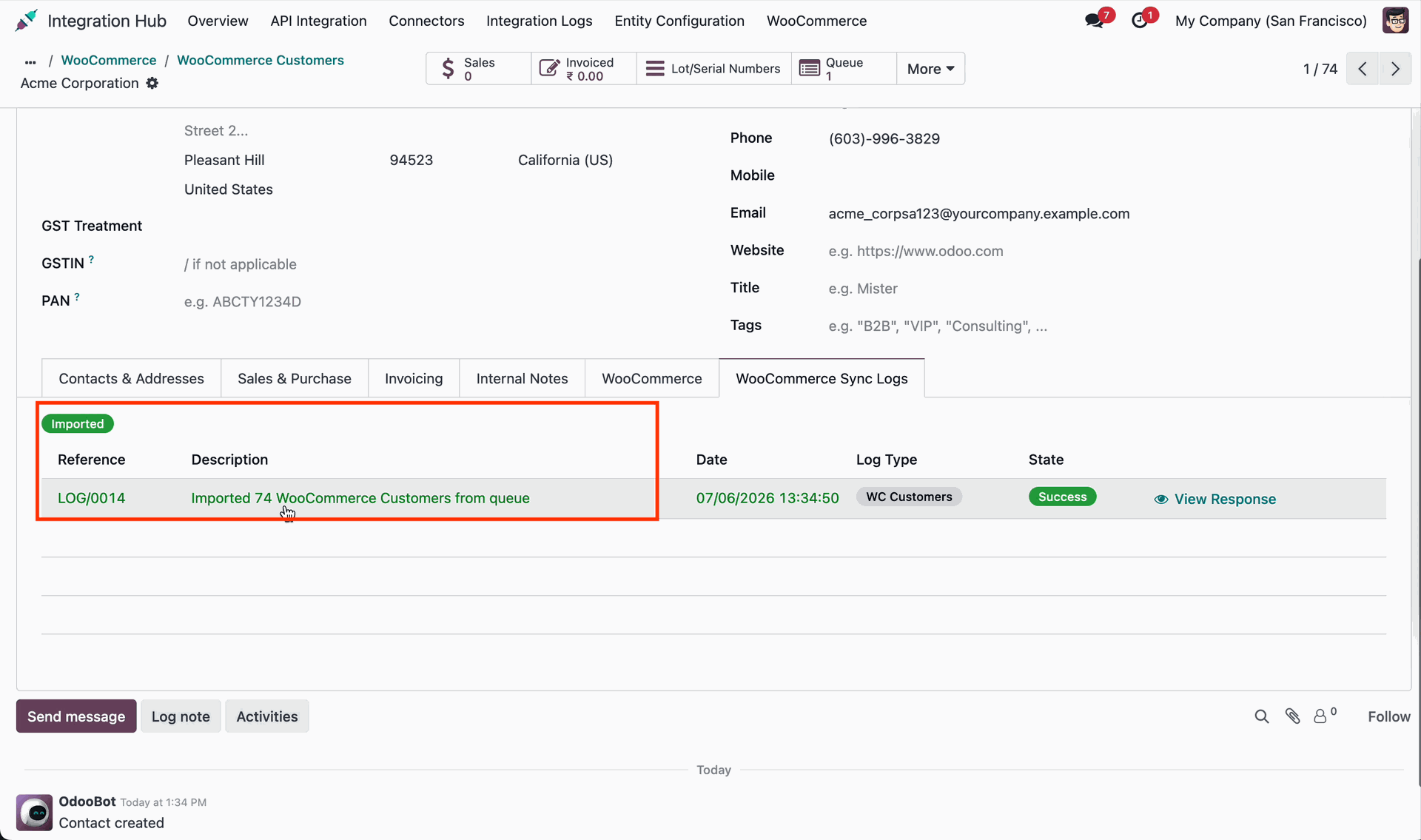 Customer Billing Address Sync