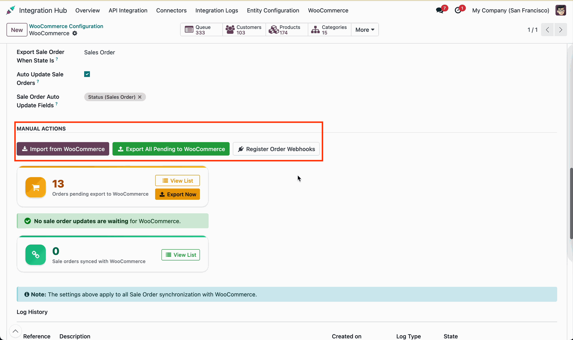 Export Order Status to WooCommerce